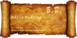 Bán Diána névjegykártya